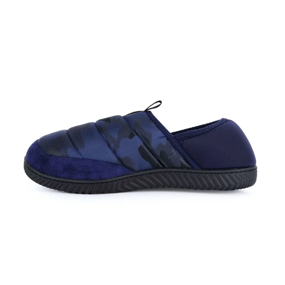Isotoner Mens Classic Comfort Slipper Navy Camo XL 11-12 Memory Foam